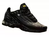 nike air max plus 3 leather trainers for hommes pas cher ck6716-001 all noir